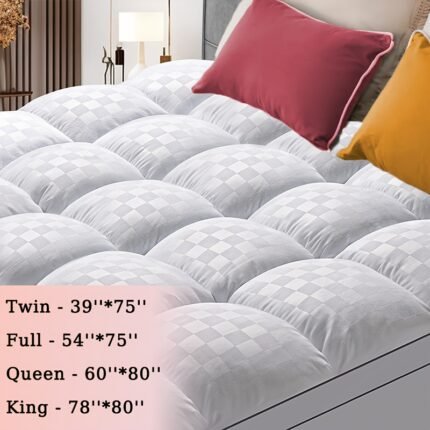 Extra Thick Mattress Padhave A Productive Night'S Sleep, Mattress Topper Cooling Mattress Protector with 8-21 Inch Deep Pocket.1000Gsm