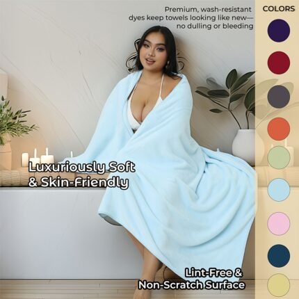 4pcs Towels Set includes 1pc Extra Large Towel and 3pcs Hand Towels Multifunctions, Wash Cloths