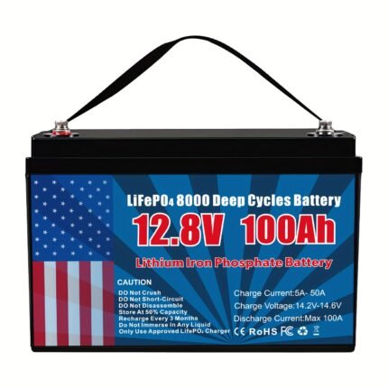 12V 100Ah LiFePO4 Battery, Built-in 100A BMS With Low-Temp Protection, Group 31 Deep Cycle Lithium Battery, Up To 8000-15000 Cycles, Perfect For Trolling Motor, RV, Solar Power, Off-Grid, Marine