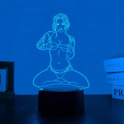 Illusion 3D creativity, acrylic sexy character pattern night light, suitable for bedroom and room decorative lights, gift lights, artistic ornaments