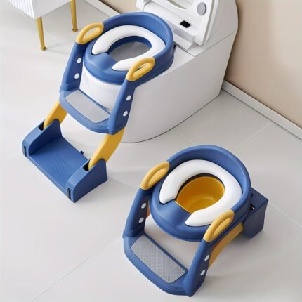 LOVEWE 2 In 1 Toilet Potty Training Seat With Step Stool Ladder And Urinal, Safe & Comfortable Potty Chair With Anti-Slip Design, Adjustable Height, Foldable For Easy Storage, Perfect For Kids And Toddlers, Cheap Stuff, Essential Items.
