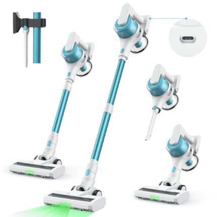 Cordless Vacuum Cleaner Rechargeable, Powerful Multi Cyclone Bagless Vacuum With HEPA Filter, Lightweight Portable Stick Handheld Vacuum Cleaner For Home Hardwood Floor Tile