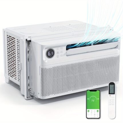 8000/ 10000/ 12000 BTU Inverter Window Air Conditioner with WiFi, Remote & App Control, Ultra Quiet Design & Easy Install Kit, Work with Alexa/ Google Assistant, Perfect choice for your room like home, office, or apartment, 115V/ 60Hz