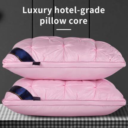 2pcs Luxury Hotel Quality Pillows - Deep Sleep Neck Support, All-Season Anti-Collapse Core, Modern Home Decor, High Pillow Core