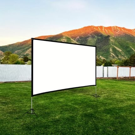 One 2025 model portable high-definition projection screen, 100/ 120 inches, foldable and wrinkle-free manual home theater projection screen, suitable for indoor and outdoor use, portable media display, Outdoor Screen Projector, Outdoor Movie Screen And Projector