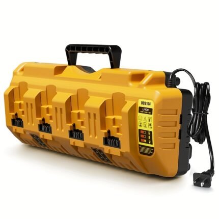 DCB104 Battery Charger Station Replacement For Dewalt Battery Charger, Simultaneous Charging For 12V And 20V Max Battery, Compatible With DCB124 DCB126 DCB200 DCB205 DCB206, Power Tools