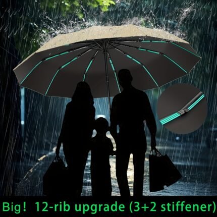 Super Strong Windproof Automatic Folding Men Umbrella, 72/80 Bone Reinforced, Large Rainproof Sun UV Protection Umbrellas Women
