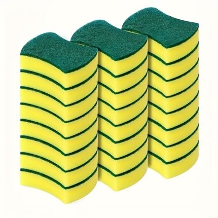 12pcs Aseptic Kitchen Cleaning Sponges - Washable, Reusable Dish Towels for Sink & Stove