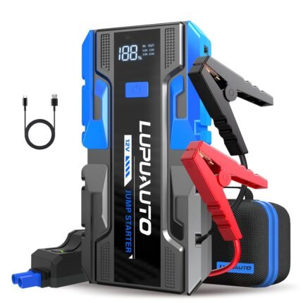 4000A Jump Starter, Portable Car Battery Jump Starter for Up to 9.0L Gas & 7.0L Diesel Engines, Car Battery Booster Pack with Built-in LED Light, Vehicle Emergency Tool, Roadside Assistance Device, Sleek Power Bank, Lightweight Booster, Efficient Energy Delivery, Durable Construction, Emergency Power Pack, Emergency Kit, Truck Drivers