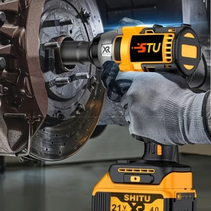21V Cordless Impact Wrench Wireless Drill Kit, Brushless Electric Impact Gun Drill, Impact Wrench Drill, Equipped With 4000mAh Battery, Toolbox, Charger, Socket And Complete Accessories. Suitable For Men'S Gifts In Cars And Homes | Father'S Day Gifts