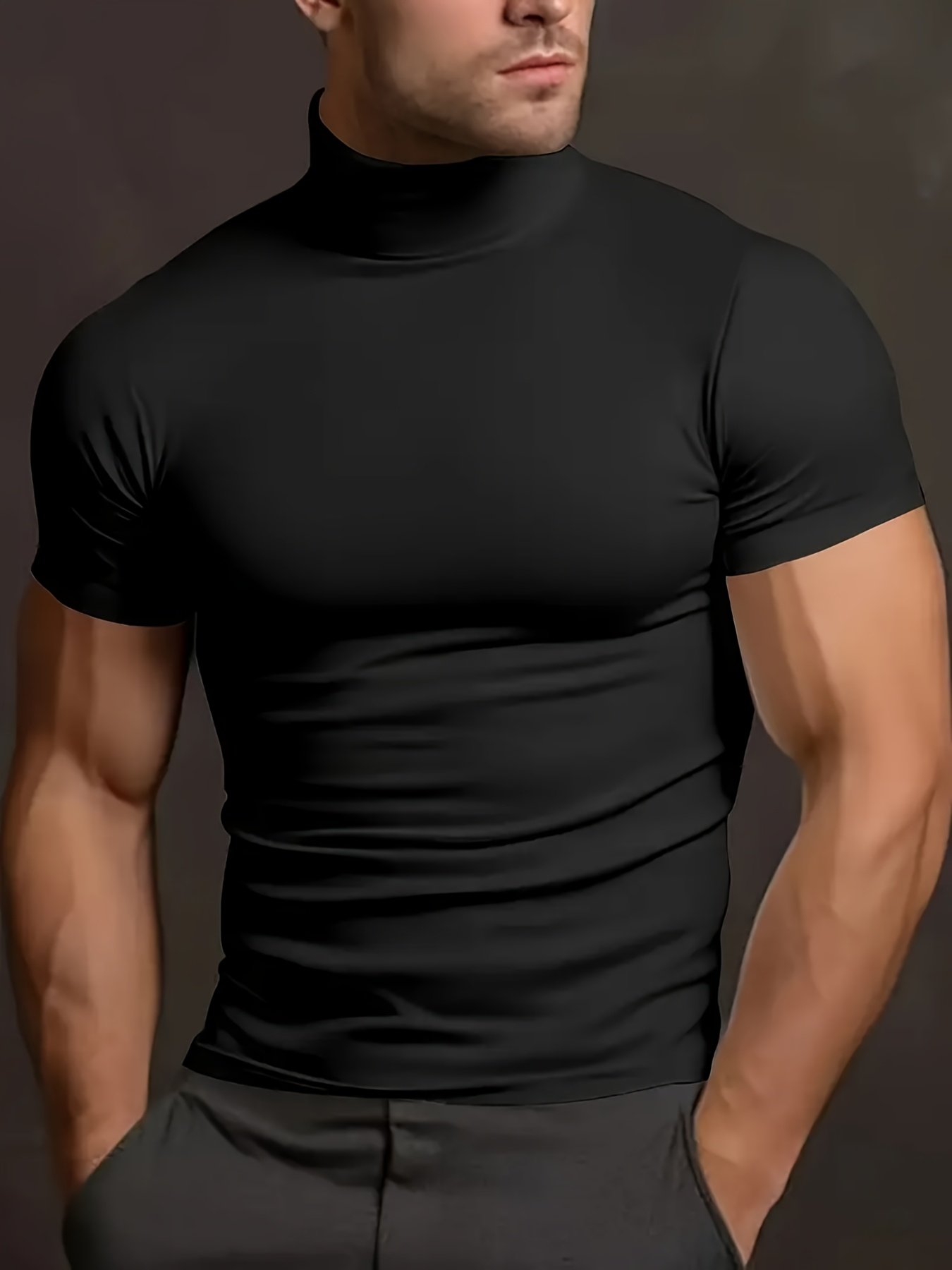 ac982deb-86f6-41ad-98bf-177b77c41859.jpg MCKENATEN MK Men's Quick-Dry Stretch Fit T-Shirt - Summer Solid Color Short Sleeve Crew Neck, Moisture-Wicking & Machine Washable for Gym, Casual & Outdoor Activities, Outdoor Activewear | Minimalist Tshirt | Smooth Texture Shirt - Image 1