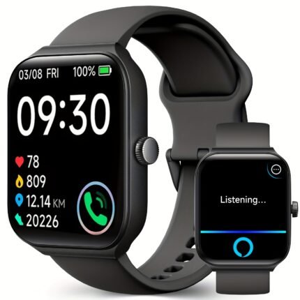 FAWEIO Smart Watch for Men Women Wireless Call, 1.95" Smartwatch with 100+ Sport Modes, Fitness Activity Tracker Pedometer, Built-in Alexa, Compatible with Android And for iphone, Perfect Gift for Family And Friends, Ultra Smart Watch, Small Smart Watch, Workout Companion, Daily Step Counter, Modern Wearable, Stylish Activity Tracker, Highquality Display, Durable Build, Alexa Compatible, Multisport Watch, Techsavvy Users, Fitness Enthusiasts, Personalized Holiday Presents, Wireless