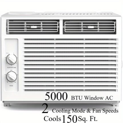 Portable Air Conditioners And 35 Inch Tower Fan And 5000 BTU Window Air Conditioner Optional, Quiet Operation, 35" Portable Tower Fan with Oscillation, 8000 BTU ASHRAE, 2 Wind Speed, 4 Modes Portable AC LED Display/ 24Hrs Timer/ Installation Kits