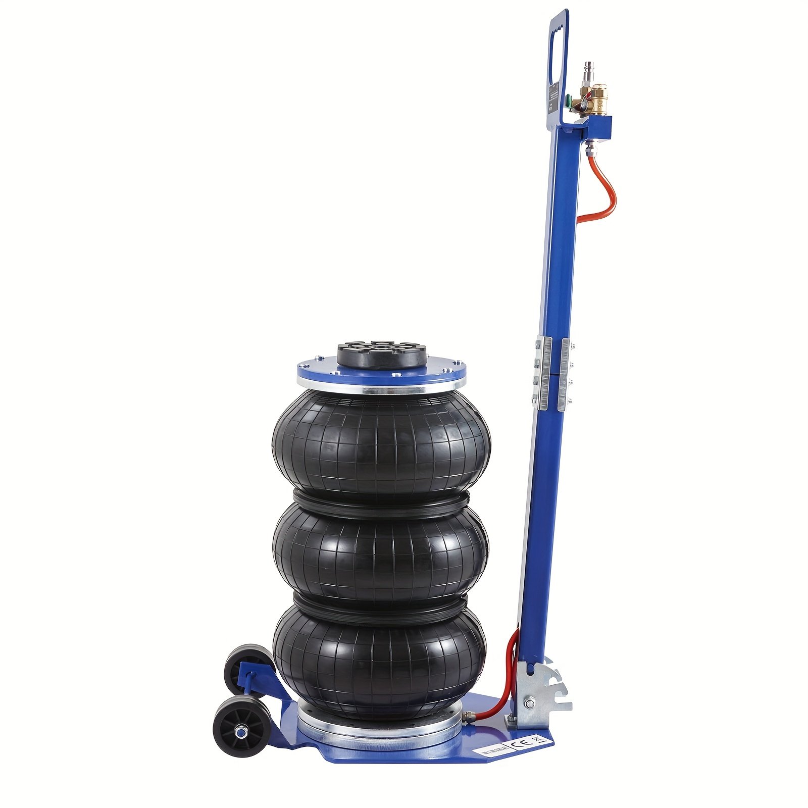 b14e4f4c-2d70-4c41-9990-dd88a714e10a.jpg Happybuy Air Jack, 3 Ton/6600 Lbs Capacity, Triple Bag Design, 17.7" Max Height, 3-5 Second Lifting, Includes Six Durable Steel Pipes, Extendable Handles For Vehicle Maintenance - Image 1