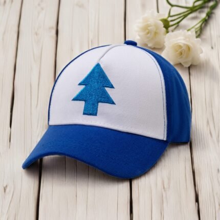 North Star Blue and White Adjustable Polyester Baseball Cap - Sports Style with Embroidered Geometric Pattern, Slight Stretch Fabric, Lightweight, 100% Polyester Fiber Filling for Adults