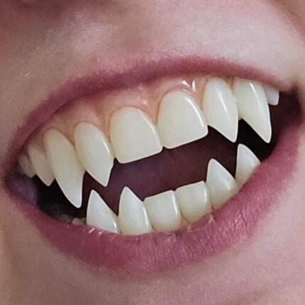9 Halloween Vampires and Dracula Hip Hop Fangs Cosplay Supernatural Color Accessories: 4 different lengths to match freely, Halloween Gifts, Holiday Dress Up Accessories, Sharp Fangs, Synthetics, Lightweight Fangs