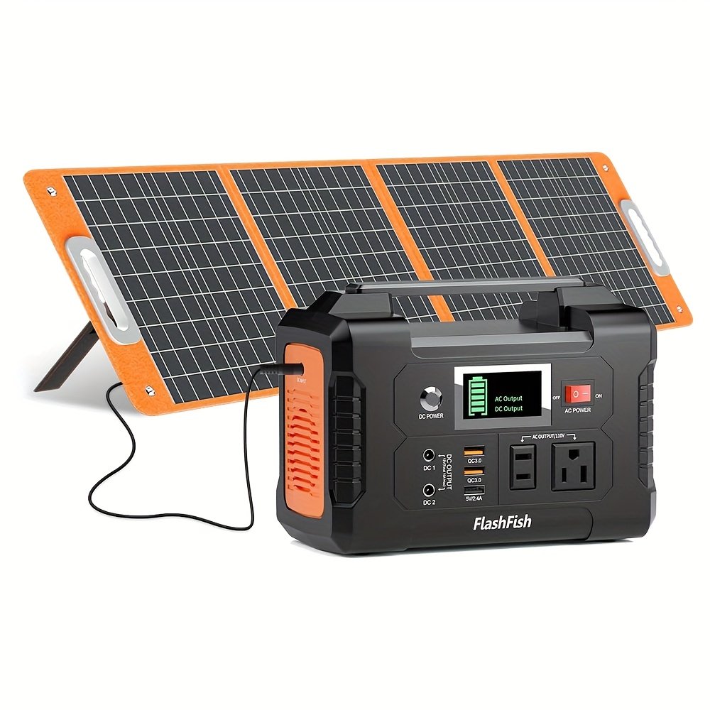 b424a1f3-badc-4840-8039-61cbec688eee.jpg 200W Portable Power Station, FlashFish 40800mAh Solar Generator With 110V AC Outlet/2 DC Ports/3 USB Ports, Backup Battery Pack Power Supply for CPAP Outdoor Advanture Load Trip Camping Emergency. - Image 1