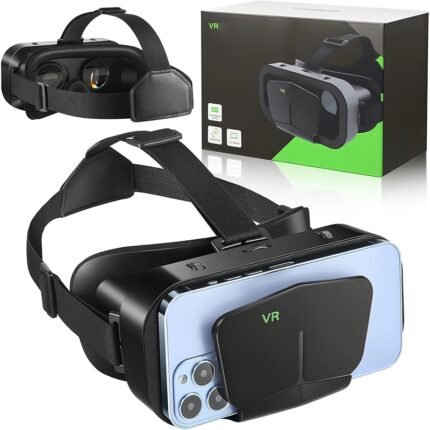 Experience Ultimate Gaming and Movie Immersion with 360° VR Headset, Wireless, 360° VR Viewing Experience for Mobile Phone, No Battery Required