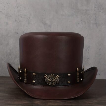 Three Sizes of Faux Leather Hats for Men And Women, Presidential Style.