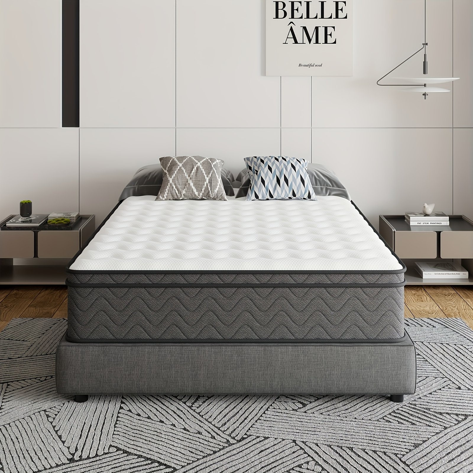 b6ccb0ce-b7c5-4a6c-98bd-ede82e827698.jpg 10/12/14 Inch Memory Foam Hybrid Mattress, Mattress In A Box, Medium Firm, Pocket Springs, Motion Isolatio - Image 1