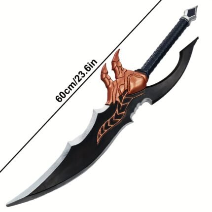 One 23-inch Lightweight PU Sword Model with Sheath Integrated 1:1 Replica Weapon, Highly Detailed and Realistic Halloween Costume Accessory, Instantly Transform into a Popular Hero!
