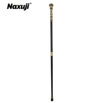 1pc Elegant Black Golden Cane, Alloy Fashion Stick, Vintage Party Costume Accessory, Hand Washable, with Ideal for Thanksgiving, Christmas, Halloween, New Year Events, For Cosplay & Party