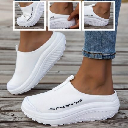 Men's & Women's Slip-Resistant Massage Insole Slippers - Arch & Cushioned Sole, Breathable Slip-On Moccasin-Style Beach Shoes with Arch, All-Season Casual Indoor/ Sneakers for Driving, Walking, and Seaside Use - Unisex Comfortable White & Black Design, Durable & Fashionable for Men and Women, Ideal for Beach and Casual Attire, All-Season Versatile Slippers, Shoes For Women, Women Shoes, Slip On Shoes For Women, Footwear For Women, Womens Slides, Womans Shoes,