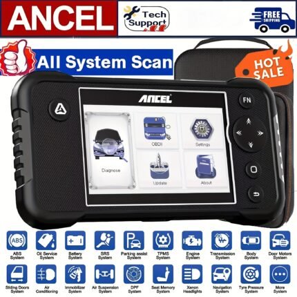 ANCEL FX3300 Elite Car Full OBD2 Scanner - Professional Full System Diagnostic Tool | Wireless Lifetime Free Upgrades | Check Engine Light Code Reader, ABS/SRS/SAS/TPMS/Fuel Pump/EVAP/TCM/BMS & More Scan | Gift For Car Owners | 99% Vehicle Coverage, Without Battery