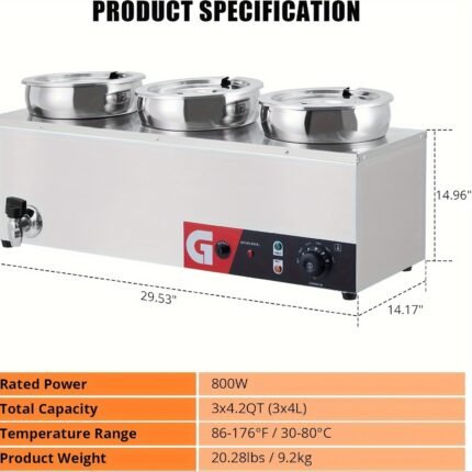 Arigeas Stainless Steel Insulated Soup Bucket