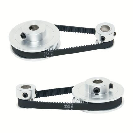 SHCEEC GT2 Aluminum Timing Pulley Set - 20T & 60T Synchronous Wheels with 10mm & 8mm Bore, 280mm Length Belt & Allen Wrench Included - Perfect for Mechanical Systems