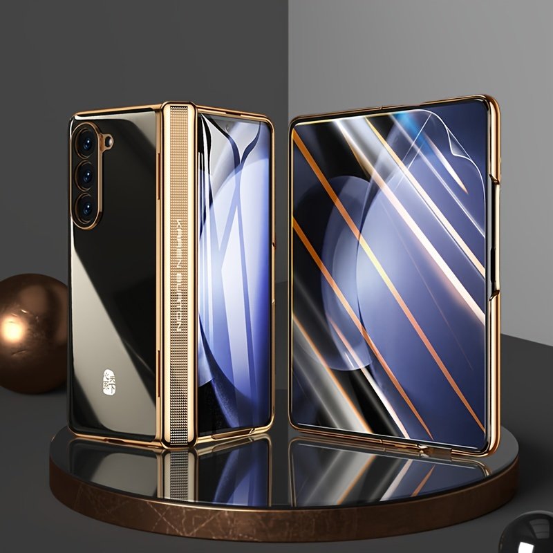 bfa364d6-a945-4141-9ce2-cb4d28c8d9c0.jpg For The Samsung Galaxy Z Fold 5, The Hinge Safeguards The Phone Cover, Offers Central Axis Protection, Features a Folding Case, Provides Double Protection, Allows for Convenient Folding, And Ensures Complete Lens Protection. - Image 1