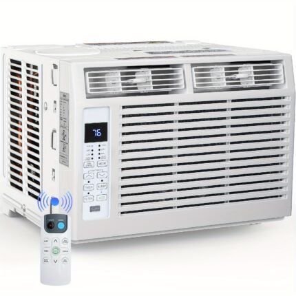 6000 BTU Window Air Conditioner with Cooling, Dehumidifier & Fan Speed, 24-Hour Timer & ECO Mode, Square Design, 115V US Plug, for Room Cooling, Dehumidifier  And Fan Speed Control, Air Conditioner Portable, Room Cooling Solution Durable Construction, Window Air Conditioning Without Having to Open The Wall, Home Cooling, Portable Cooling, Compact Design, Spacesaving Ac, Sturdy Build, Highquality Construction, Window Ac Unit, Cooling And Dehumidifier, Summer Cooling,