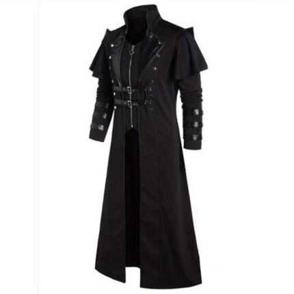 Men's Victorian Tailcoat - Elegant Black Formal Coat with Notched Lapels, Victorian Era Costume for Wedding, Steampunk Events, Historical Reenactments - Victorian Age Clothing, Victorian Dress, Stage Performance Attire, Gothic Fashion, Handcrafted Look, Vintage Formalwear, Wedding Guests