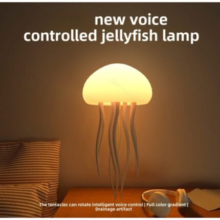 1 Full-Color Gradient Voice-Controlled Creative Jellyfish Floating Touch Sensor Night Light, the Perfect Father's Day Gift