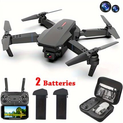 2-Battery 2024 Newest Foldable Drone - Dual SD Camera, FPV Live Video, App Control, RC Quadcopter for Adults - Easy to Use, Portable, And Long-Lasting Flight Experience, Drone for Photography, Drone with Screen Remote Control, Drone Mini, Drone Battery, Aerial Photography, Outdoor Flying, Compact Design, Durable Build, Precision Control, Hobbyist Pilots, Photography Enthusiasts