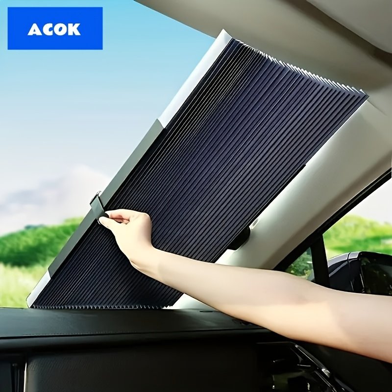 c422fb16-ba13-4efd-a604-e140e360df4e-1.jpg Install Simple Automatic Retractable Car Sunshades- UV Protection And Insulation, Sticky Sunshades - Image 1
