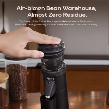 HiBREW G5 48mm Conical Burr Electric Coffee Grinder - Compact & Portable, Aluminum Alloy Body, Ideal for Espresso & Turkish Coffee, 110-130V US Plug, Portable Coffee Grinder