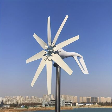 SMARAAD 1000W Horizontal Axis Wind Turbine - 8-Blade Quiet Low Noise, Low Wind Speed Start, 12V/24V DC with MPPT Controller, Portable Off-Grid System for RV/Cabin/Cottage, Residential & Commercial Use, ()