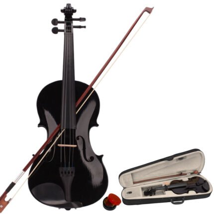 New 4/ 4 Acoustic Violin Case Bow Natural