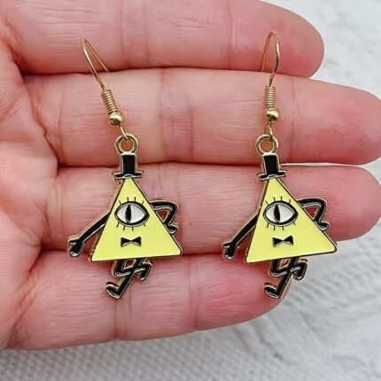 1 Pair Vintage Boho Style Triangle Cartoon Animal Zinc Alloy Earrings, Cute Mini Dangle Fashion Accessories for Daily and Gift Occasions, All-Season Jewelry
