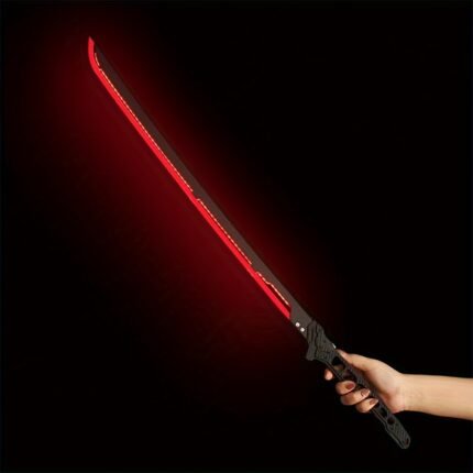 80cm/31.49inch Acrylic LED-Illuminated Samurai Sword Replica, Cool And Handsome Cyberpunk Katana with Light-Up Feature for Cosplay, Party Decoration, and Photography Props