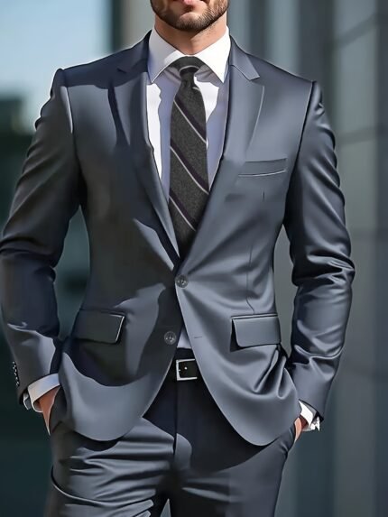 90/2000 Men's Suit Solid Color Two-button Slim-fit Suit, Suitable for Weddings, Formal Business Occasions, Men's Two-piece Suit, Suit Jacket, Suit., Dress Suits for Men, Wedding Suit for Men Plus Size, Mens Plus Size Suits, Suit for Men Full Set, Wedding Suit, Business Attire, Wedding Outfit, Tailored Fit, Modern Formalwear, Structured Fit, Durable Fabric, Formal Jacket, Groom Attire, Stylish Men