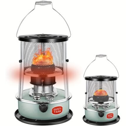 Kerosene Heater,Kerosene Heaters for Indoor Use,2600W Heating power,Portable Heater for Camping, Kerosene Stove Heaters for Outdoor, Emergency Oil Heater for Heating, Garage, Cooking(1.19gal, Black), Outdoor Heater, Compact Design, Spacesaving Heater, Efficient Heating, Sturdy Build, Heating Appliance, Emergency Preparedness, Small Spaces