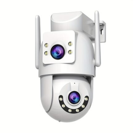 JOOAN Outdoor PTZ Wireless IP Camera, 5G WiFi Dual Lens & Screen, Two-Way Audio with Auto Tracking for Elderly/Children Pet Care Monitor and Street Security