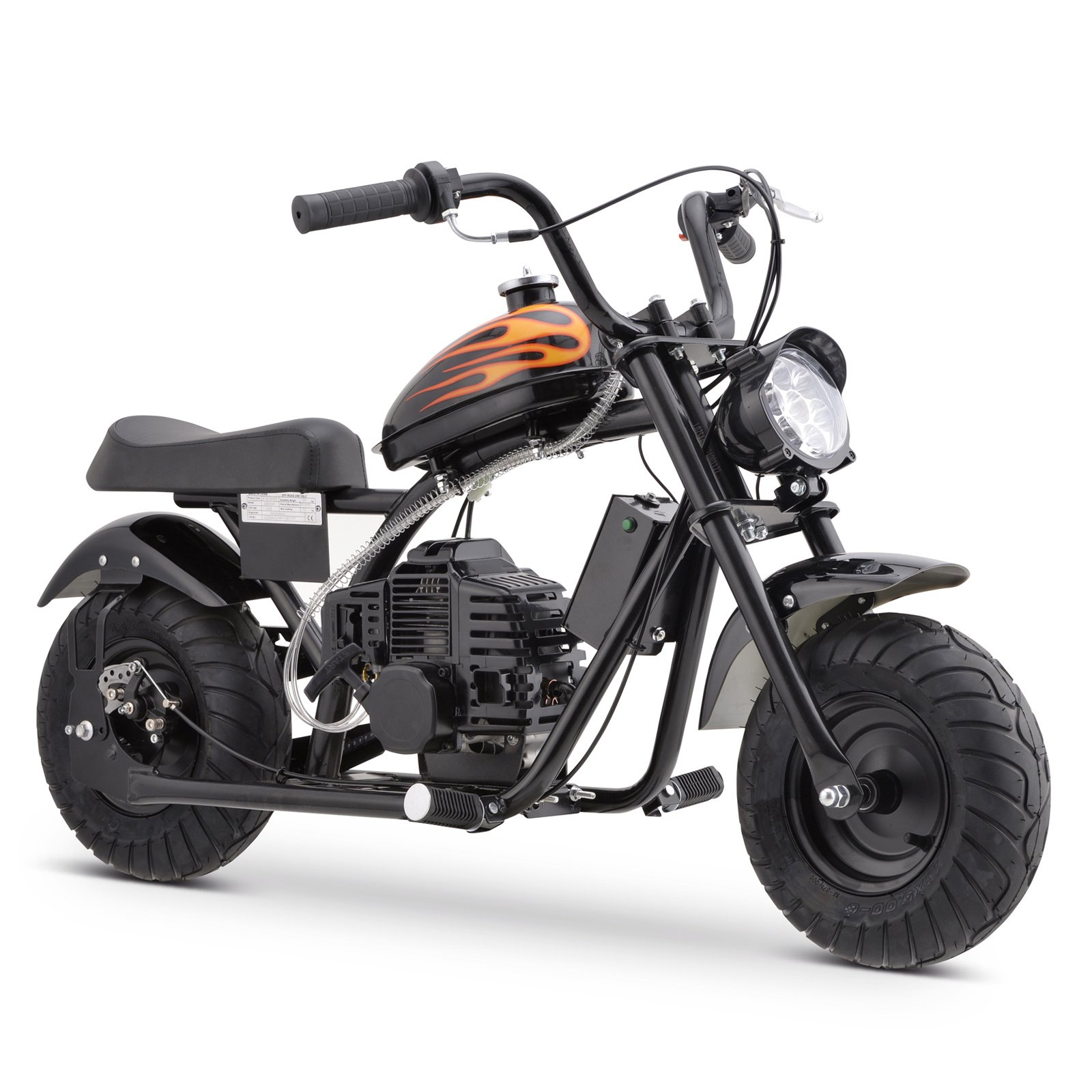 d004e966-fa15-40a9-a294-d56b6a4b25b9_1600x1600.jpeg Mini Off-Road Dirt Bike, DB004 Model 49 CC 2-Stroke Gas Chopper Bike with Off-Road Tire, Disc Brakes, Max Load 160Lbs, Max Speed 18Mph - Image 1