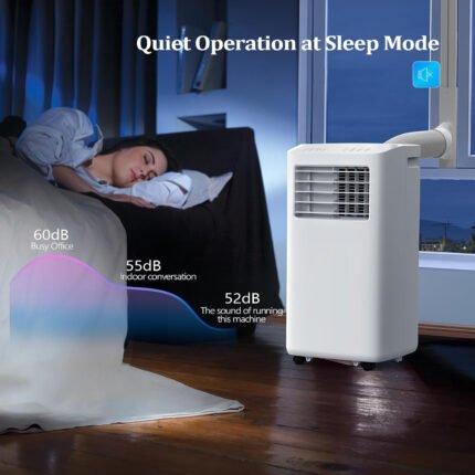 Smart Portable Air Conditioner, 4-in-1 Cooler, Heater, Dehumidifier & Fan, Room Mobile AC Unit With Rolling Wheels & Installation Kit