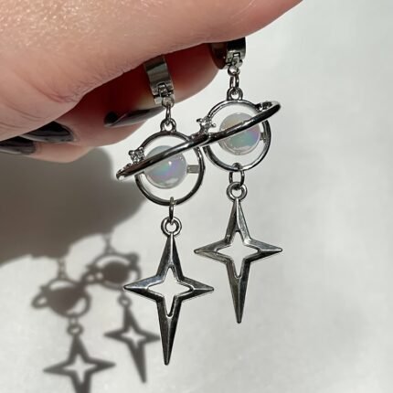 Retro Creative Planet Star Fashion Pendant Earrings Personality Simple Women's Earrings Party Gift