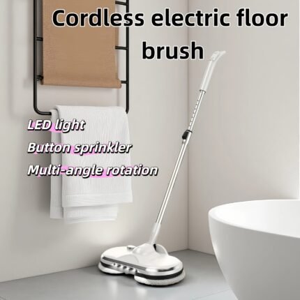 Cordless Electric Spin Mop with 6 Replacement Mops(2 Pre-Installed) with Telescopic Handle, LED Headlight, Floor Cleaner with Water Spray Function, Suitable for Hardwood And Tile Floors, Waxed Powerful Spin Mop, Spin Mop Cordless, Floor Cleaning Mop, Mop for Floor, Spin Mop And Bucket Set, Floor Mops for Home, Hardwood Floor Cleaner, Tile Floor Cleaning, Adjustable Handle, Compact Mop, Durable Construction, Sturdy Mop, Spray Mop, Smart Mop, Mop For Floor Cleaning, Mop And Bucket Set