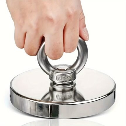 2 Pack/70lbs High Power Fishing Magnet Kit - Rare Earth Neodymium Magnets with Ergonomic Handle & Polished Metal Construction for Heavy-Duty Magnetic Fishing, River, Lake, Indoor Use - Industrial Strength Metal Retrieval Tool