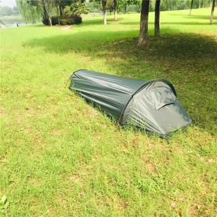 1-Person Lightweight Backpacking Tent - All-Season Camping, Hiking, Fishing, Travel Tent with Zipper Closure, Spacious Interior, Easy Setup - Durable Portable Shelter for Solo Outdoor Adventures - Ideal Gift for Campers, Hikers, Anglers - Compact Carry Bag Included, Camping Tent, Hiking Gear, Sleek Design, Sturdy Construction, Adventure Gear, Adventure Seekers, Best for Christmas, for New Year, for Father'S Day, for Spring Festival, for New Year Gifts - Small Yellowgreen Emergency